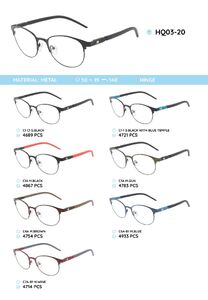 Металлическая оправа с дужками из материала TR-90 HQ03-20