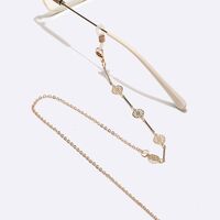 Металлическая нескользящая цепочка золотого цвета, с полыми кружками, для очков и масок GL1472