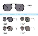 Metal frame polarized sunglasses with spring hinges S8001