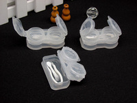 Contact lens mini kit with tweezers and stick XY140, 60x28x23 mm