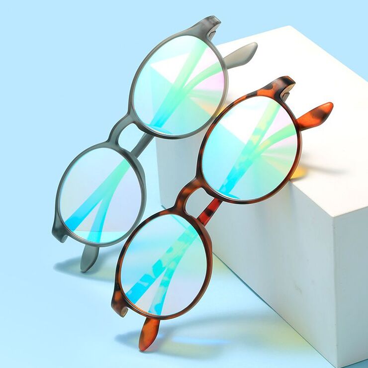 Blue Block TR90 glasses with blue light protection for colorblind people, with case KY5112-3色盲