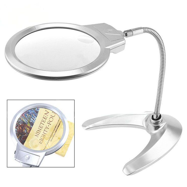 Tabletop magnifying glass with backlight 4B-10-XX, magnification: 2X, 5X
