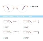 Оправа металлическая титановая безободковая TW3006