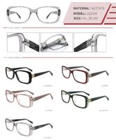 Plastic acetate frame with spring hinges LE2004-DA