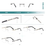 Rimless metal frames for glasses Big City 25639