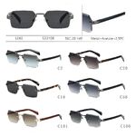 Солнцезащитные металл + ацетат очки Leke S33108