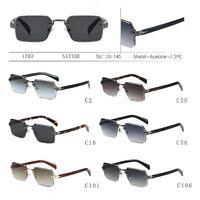 Polarized metal + acetate sunglasses Leke S33108
