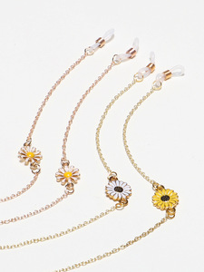 Glasses chain with color daisy set of two-piece GM048