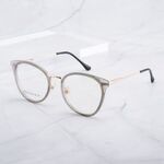 Combined frame (metal + TR90) or glasses with blue light protection, with spring hinges FA87144
