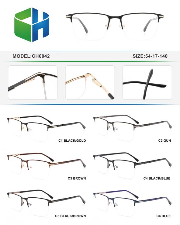 Оправа металлическая полуободковая с флексом CH6042-DA