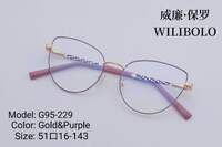 Metal ultrathin frames, with spring hinges Wilibolo G95-229