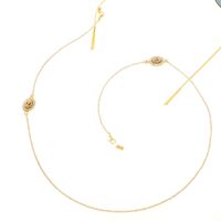 Металлическая нескользящая цепочка золотого цвета, с портретом со стразами, для очков и масок GL261