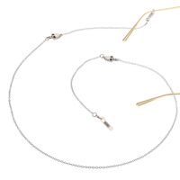 Металлическая нескользящая цепочка серебряного цвета, c черепом, для очков и масок GL063