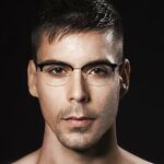 Combined frame (metal + TR90) or glasses with blue light protection, with spring hinges FA87128