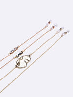 Набор из двух цепочек для очков с жемчугом и рисовыми бусинами GM102