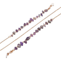 Золотая цепочка для очков со стрелой в сердце со стразами GL1201