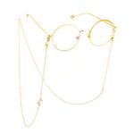 Gold-colored metal non-slip chain, with pearls, for glasses and masks GL527