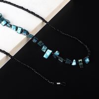 Silver-colored metal non-slip chain, with black beads and color shell, for glasses and masks GL961