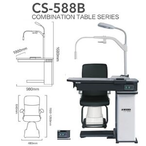Ophthalmologist workstation, combined table + chair CS-588B, tabletop 980*490 mm