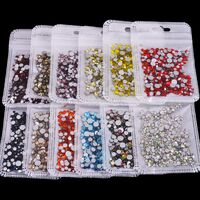Set of rhinestones with flat bottom for decorating frames and glasses, 39 colors, PD0006