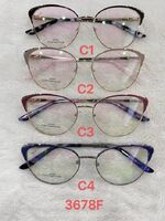 Metal frame for glasses with spring hinges 3678F
