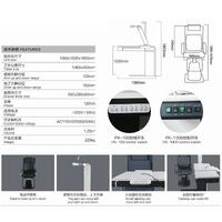 Ophthalmologist workstation, combined table + chair PK-100/PK-100B, tabletop 1060*450 mm