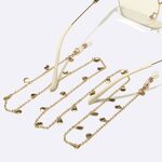 Gold-colored metal non-slip chain, with cooper shell, for glasses and masks GL1462