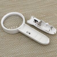 Лупа с универсальной подсветкой, увеличительное стекло с ручкой 6B-6B-XX, диаметр 90 мм, увеличение: 4Х