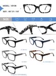 Plastic acetate frame for glasses with spring hinges Big City V9106