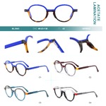 Plastic frames for glasses, acetate lamination with spring hinges Big City BL-2843