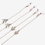 Металлическая нескользящая цепочка комплект из 2-х предметов, золотая с ласточкой и звездой, для очков и масок GM022