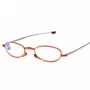 Folding metal reading glasses HXH天线  with Blue ray cut protection with case, diopters from +1.00 to +4.00, RMC=62-64