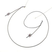 Металлическая нескользящая цепочка черного цвета, с подвеской мельница из мультфильма, для очков и масок GL786