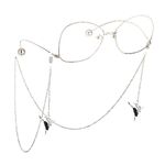 Металлическая нескользящая цепочка серебряного цвета, с подвеской ангел-танцор, для очков и масок GL613