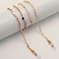 Металлическая нескользящая цепочка золотого цвета, с сердцем полой звездой, для очков и масок GL1863