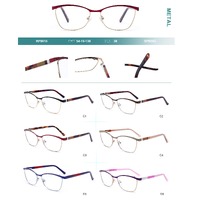 Metal frames for glasses with spring hinges Big City RP9015