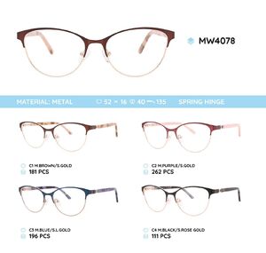Metal women's frame for glasses MW4078