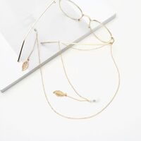 Металлическая нескользящая цепочка, c листом, для очков и масок GA020