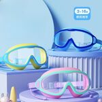Swimming waterproof anti-fog goggles for kids (3-16 years), with integrated earplugs and box, YJ044-YU