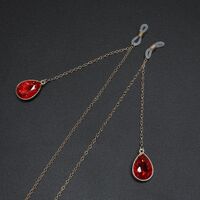 Металлическая нескользящая цепочка золотого цвета, с подвеской в виде капли, для очков и масок GL479