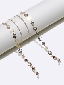 Glasses chain with hollow roses GL1347
