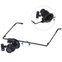 Binocular magnifier with backlight, magnifying glass with head mount 9892A-XX, magnification: 20Х