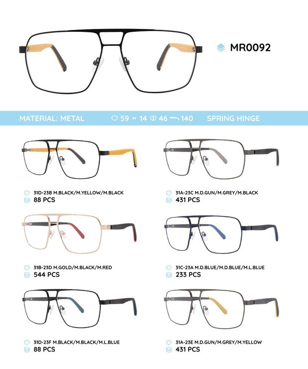 Metal frame with TR-90 temples MR0092