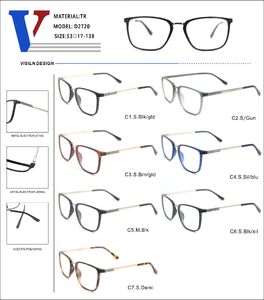 Plastic TR90 + metall frame with spring hinges D2720-DA