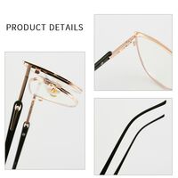 Combined frame (metal + TR90) or glasses with blue light protection, with spring hinges FA87168