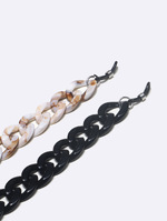 Набор из двух золотых цепочек для очков с ракушками и бриллиантами GM118