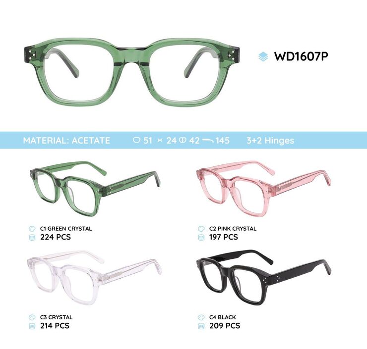 Plastic acetate eyeglasses frame WD1607P