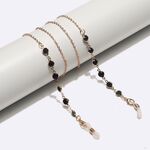 Металлическая нескользящая цепочка золотого цвета, для очков и масок GL1619