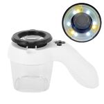 Magnifier with universal backlight, magnifying glass with handle for observing insects and animals 20167F, diameter: 37mm, magnification: 8X