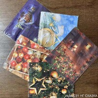 Cleaning MIX cloth for glasses with a print, microfiber material, individually wrapped C31 НГ Сказка, 17.5*14.5 cm